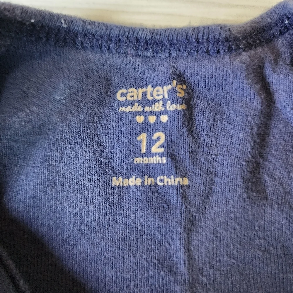 2 pack Carter's Football onesies size 12 mo